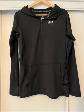Under Armour Black Hooded Half-Zip Pullover